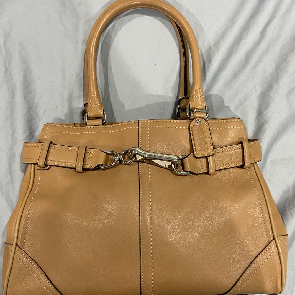 Leather Coach handbag
